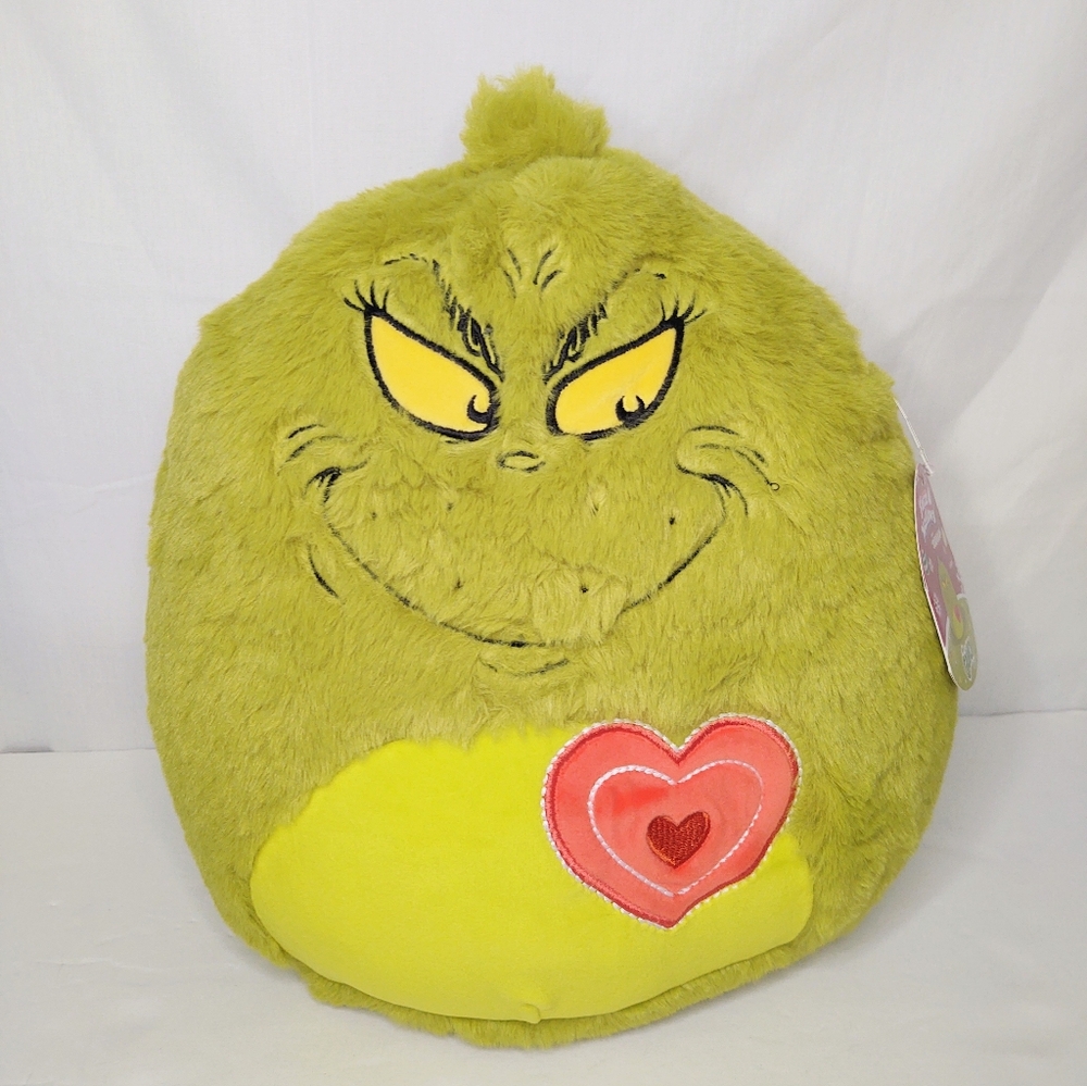NWT 12"GRINCH Fuzz A Mallow Triple Heart